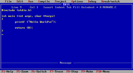 Ambienti di sviluppo C - Turbo C++